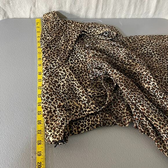 Vintage Robbie Bee Womens Babydoll Maxi Dress Size 14 L Animal Print Grunge Goth - Picture 7 of 9
